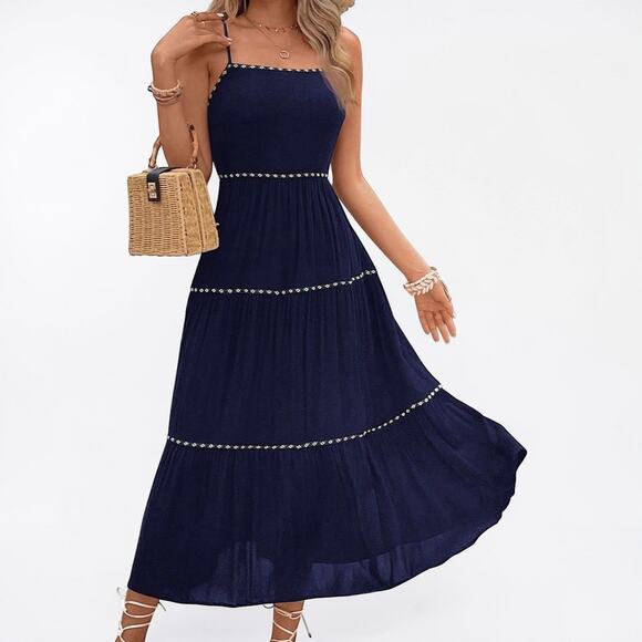SheIn Dresses & Skirts - Shein Navy Blue Sleeveless Maxi Dress Size XS